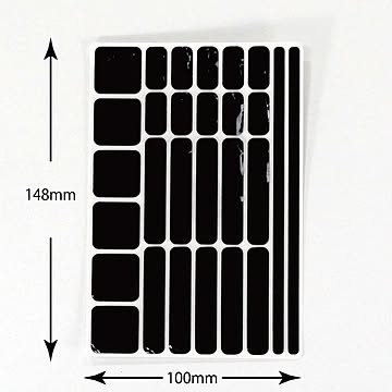 極薄・強力・滑り止めシール GRIPLUS スティックタイプ ブラック 5枚セット SF12-SH01-BK-5P