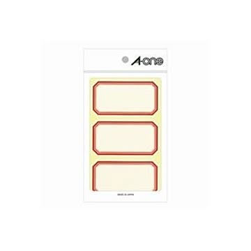 (業務用10セット)エーワン ラベルシール/セルフ角ペーパー 【角型/大 赤枠】 18シート×3面 05007