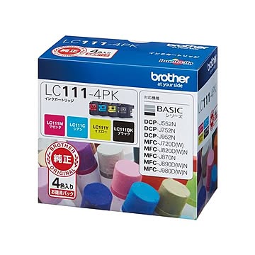 ブラザーインクカートリッジ 4色パック LC111-4PK