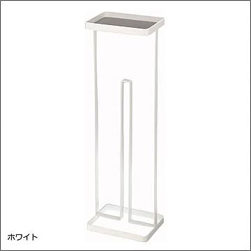 山崎実業 tower トレイ付きトイレットペーパースタンド ホワイト