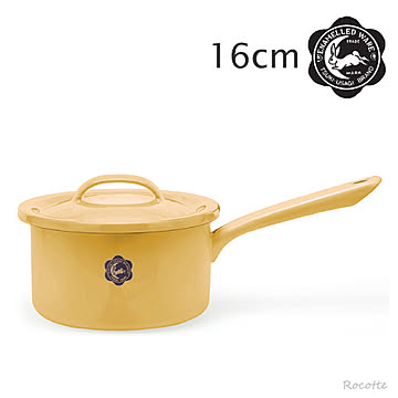 月兎印 ソースパン 片手鍋 16cm ホーロー 日本製 野田琺瑯