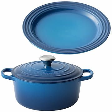 ル・クルーゼ 鍋20cm/お皿22cmセット 全4色【プラザセレクト】