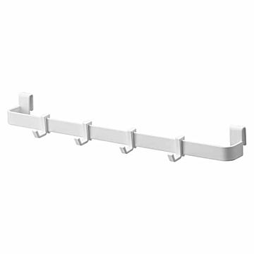 tower タワー (山崎実業) ファイルケース取り付け引っ掛け収納バー Tower Over-The-Bin Storage Rack フック付き ハンガーバー 引っ掛け収納 ポリ袋掛け 小物収納