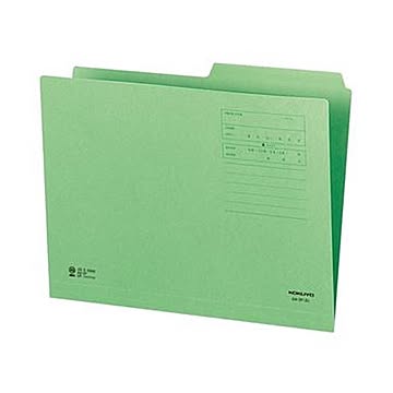 （まとめ）コクヨ 1/2カットフォルダー（カラー）A4 第2見出し 緑 A4-2F-2G 1セット（10冊）【×20セット】