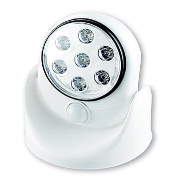 LEDセンサーライト 赤外線検知 ７灯 単3乾電池式 防雨形 13.9×12×12cm