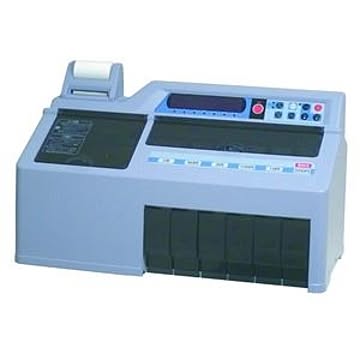 硬貨選別計数機/コインカウンター プリンター内蔵タイプ ワンタッチ簡単 コンパクト 軽量 電源内蔵