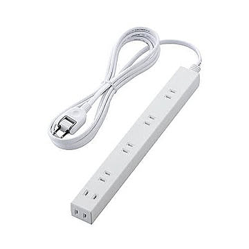 エレコム 広々タップ/雷ガード/6個口/3.0m/ホワイト T-NSLK-2630WH 管理No. 4953103302082