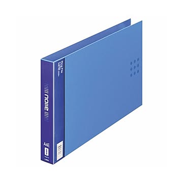 （まとめ）ライオン事務器 リングファイル(ノイル)A4ヨコ 2穴 210枚収容 背幅35mm ブルー RF-222n 1冊 【×10セット】