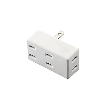 エレコム トリプルタップ(フロントタイプ) T-TR02-2300WH 管理No. 4953103276796
