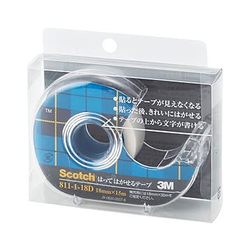 （まとめ） 住友スリーエム スコッチ(R)はってはがせるテープ （小巻）巻芯径25mm 811-1-18D 1個入 【×5セット】