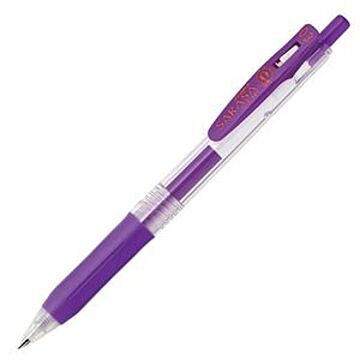 （まとめ） ゼブラ ゲルインクボールペン サラサクリップ 0.3mm 紫 JJH15-PU 1本 【×60セット】