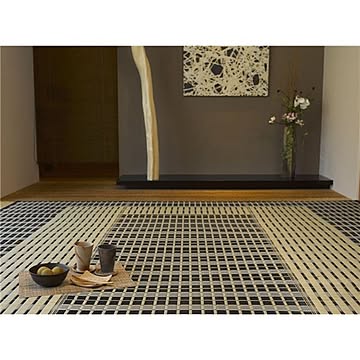 国産 い草ラグマット/絨毯 【261×352cm】 抗カビ 消臭 ホットカーペット 床暖房対応 『築彩 ちくさい』 〔リビング〕【代引不可】