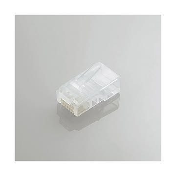 （まとめ）エレコム ツメの折れないLANコネクタ（Cat5e） LD-RJ45T10／T×5セット