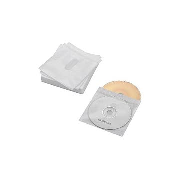 (まとめ)エレコム Blu-ray・CD・DVD対応不織布ケース タイトルカード CCD-NIWB60WH×10セット