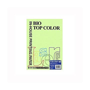 （まとめ） 伊東屋 バイオトップカラー A4判 50枚入 160g／m2 BT406 ミディアムグリーン 【×3セット】