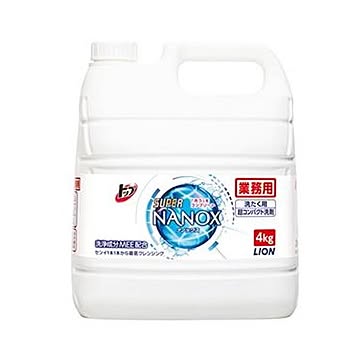 （まとめ）ライオン トップ スーパーNANOX業務用 4kg 1個【×3セット】
