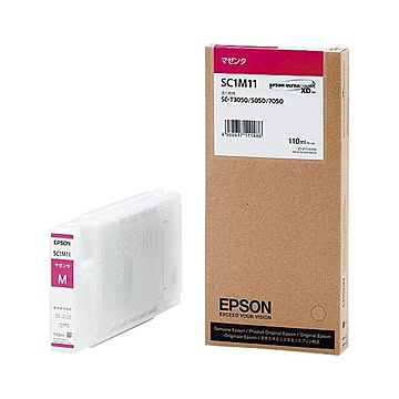 エプソン（EPSON） インクジェットカートリッジ SC1M11 【インク色：マゼンタ 110ml】 1個
