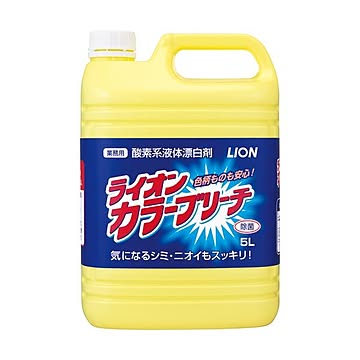 （まとめ）ライオン カラーブリーチ 業務用 5L 1本【×5セット】