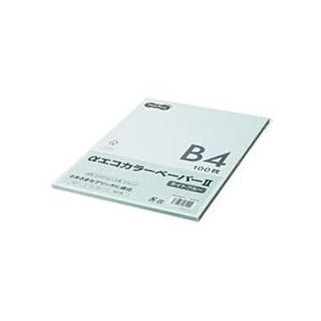(まとめ) TANOSEE αエコカラーペーパーII B4 ライトブルー 少枚数パック 1冊（100枚） 【×10セット】