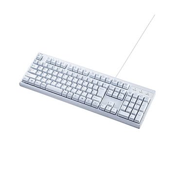 サンワサプライ 日本語109キーボード 抗菌防水防塵タイプ ホワイト SKB-BS6W