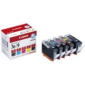 Canon キヤノン インクカートリッジ 純正 BCI-7e+9 5MP 5色パック(ブラック・シアン・マゼンタ・イエロー・顔料ブラック)