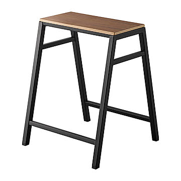 tower タワー(山崎実業) スツール H45 Stool, H45 ステップ台 ステップチェア 踏み台 腰掛け 台 チェア イス キッチン 2段 木製天板 ラック プランタースタンド 棚