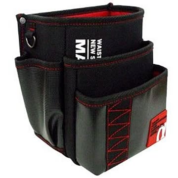 （まとめ）電工ポケット WAIST GEAR 【腰袋三段タイプ×2セット】 レッド（赤） マーベル MDP-93AR