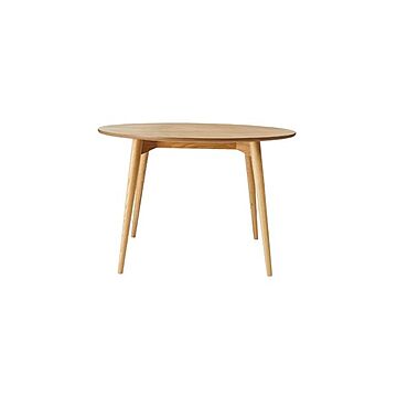 円形 ダイニングテーブル リビングテーブル 幅110cm 4人用 木製 ナチュラル チェア別売 組立品