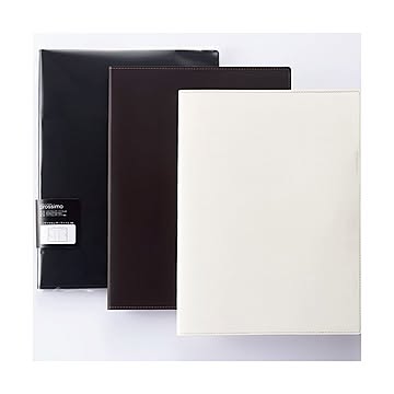 （まとめ） プロッシモ リサイクルレザーファイル A4 背幅15mm ブラック PRORLFA4BK 1冊 【×2セット】