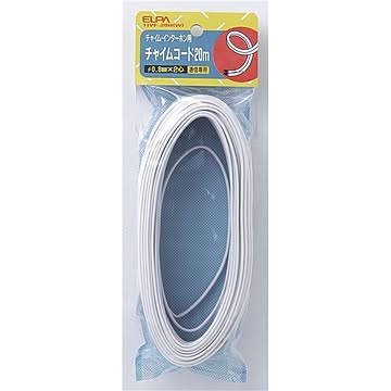 （まとめ） ELPA チャイムコード 20m TIVF-20H（W） 【×5セット】