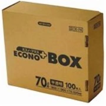 (業務用30セット) 日本サニパック エコノプラスBOX E-74 半透明 70L 100枚