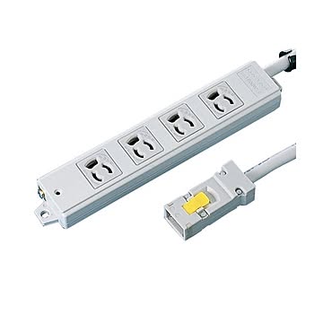 まとめサンワサプライ 工事物件タップ 抜け止めハーネスプラグ付 3P・4個口 5.0m TAP-KH4-5 1個×3セット
