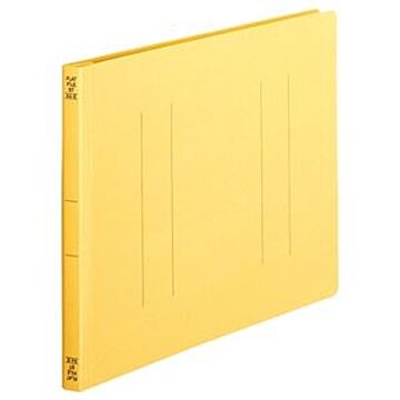 （まとめ） TANOSEE フラットファイル（スタンダードカラー） A4ヨコ 150枚収容 背幅18mm 黄 1パック（10冊） 【×5セット】