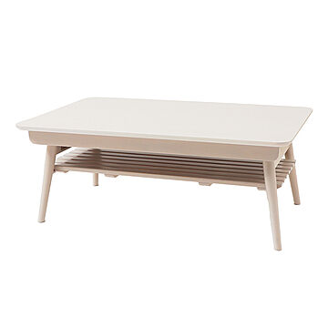 ヤマソロ ピノッキオ こたつテーブル 長方形 105×65 天然木 白 1年保証