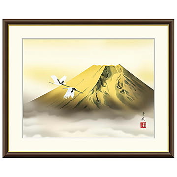 額絵 金富士飛翔 熊谷千風 42x34cm 三幸
