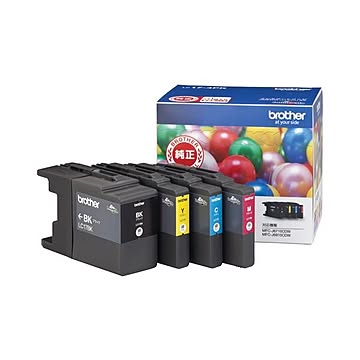 （まとめ） ブラザー BROTHER インクカートリッジ お徳用 4色 大容量 LC17-4PK 1箱（4個：各色1個） 【×3セット】