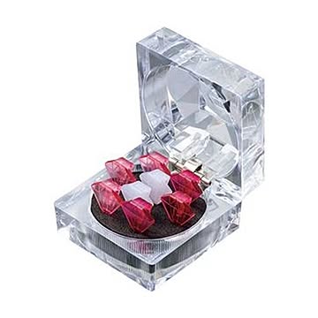 （まとめ）ライオン事務器 ジュエリーデザインクリップ ルビー JC-8RU 1パック（8個）【×20セット】
