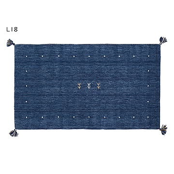 ギャッベ ラグ LORRI BUFF インド製 長方形 80x140cm 萩原