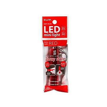 （まとめ） ELPA LEDキーライト 2way LR41形4個 レッド DOP-785（R） 【×10セット】