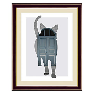 アート 額絵 Door 山口 美咲 本紙サイズ F4(約31x23cm) 額サイズ 42x34cm 三幸