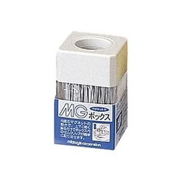(業務用20セット)ミツヤ MGボックス/ゼムクリップケース 【カラークリップ25g付き】 角型 マグネット内蔵 MB-250V 白