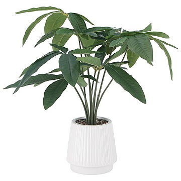 不二貿易 人工観葉植物 パキラ セラミックポット 40cm 卓上タイプ 造花 グリーン