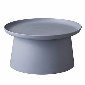 円形Lサイズ サイドテーブル ポリプロピレン製 グレー 直径70×高さ36cm 組立品
