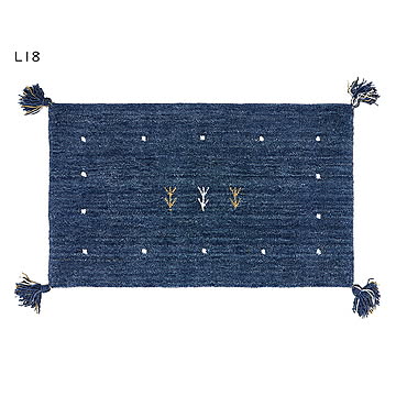 ギャッベ マット LORRI BUFF インド製 45x75cm 萩原