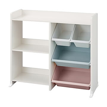  本棚付トイハウスラック HTHR-34R 全2色