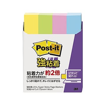 （まとめ） スリーエムジャパン ポストイット 強粘着見出し小 ネオンカラー 混色 【×10セット】