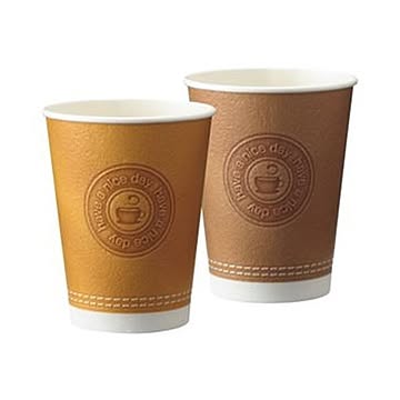 （まとめ）TANOSEE 断熱レリーフカップ Emboss Stitch 273ml（9オンス）1パック（50個）【×20セット】