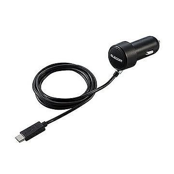 エレコム カーチャージャー/Type-C/USB-C/ブラック MPA-CCC07BK 管理No. 4549550201476