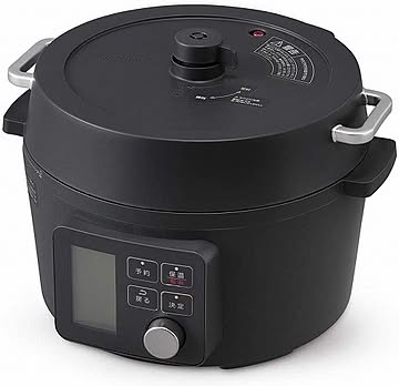 自動調理器 アイリスオーヤマ 電気圧力鍋 1台7役 80種類のレシピ本付き 時短・簡単・手軽調理鍋 4.0L ブラック KPC-MA4-B
