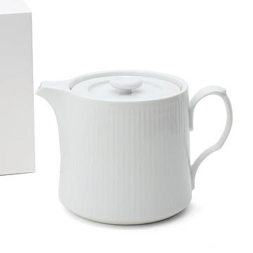 ロイヤルコペンハーゲン 2408 ホワイトフルーテッド プレイン 129 ティーポット 750ml Royal Copenhagen White Fluted Plain